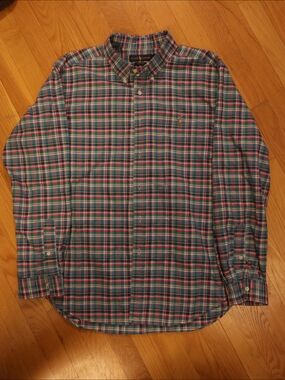 Ralph Lauren Plaid OCBD - Blue/Green/Pink